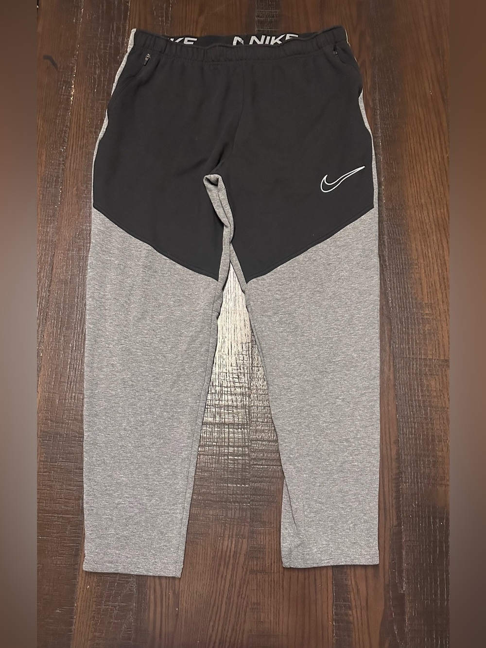 Nike Therma-Fit Training Fleece Pants Sweatpants Grey / Black Size XL